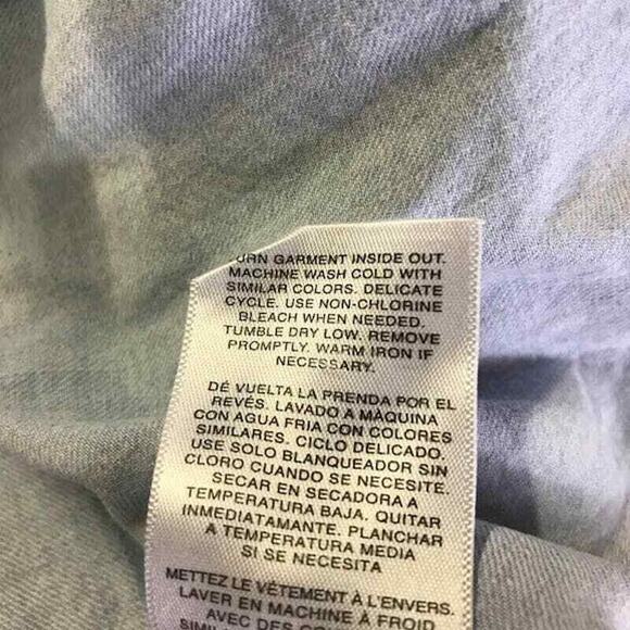 Habitual Rowan Button Down Top S Collared Long Sleeve Cotton Lightwash Womens - Picture 7 of 7